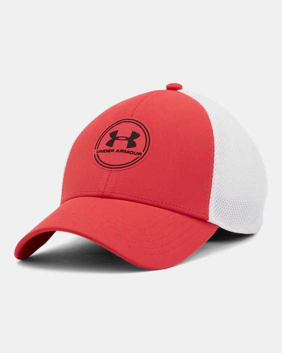 หมวกแก๊ป UA Iso-Chill Driver Mesh สำหรับผู้ชาย in Red image number 0